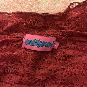 Red Lace Edikted Top